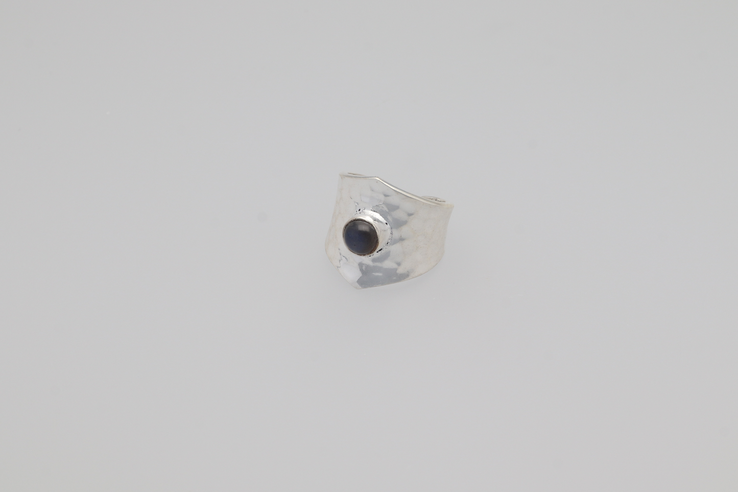 Anillo Plata piedra negra